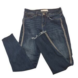 Zara Denim Tuxedo Jeans with Sparkles, Size 4